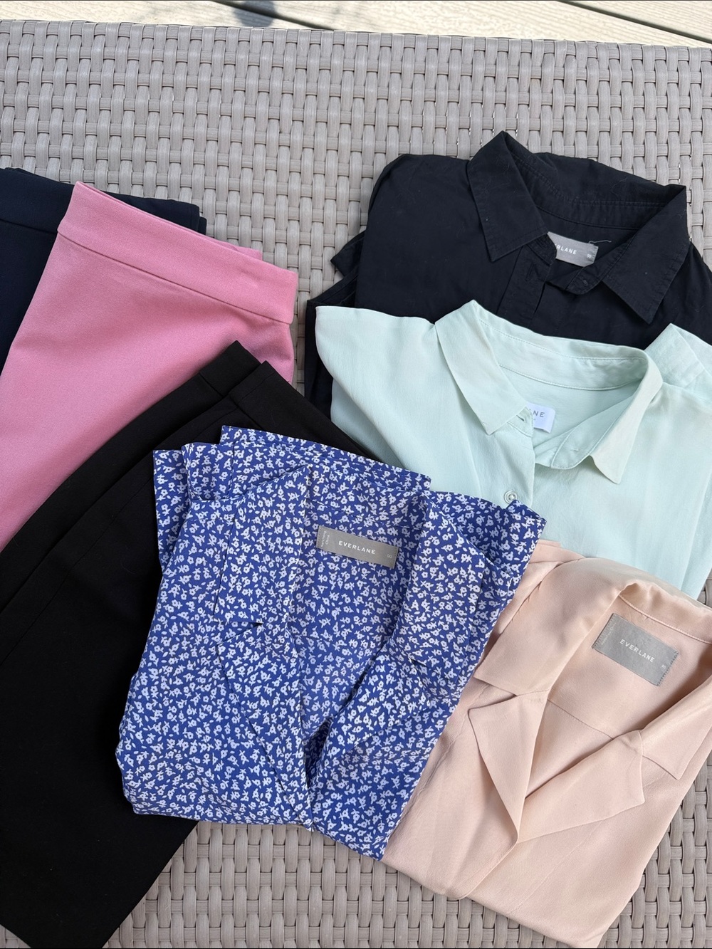*Everlane & J Crew 7 Piece Workwear Bundle Silk Wardrobe Staples Size 00